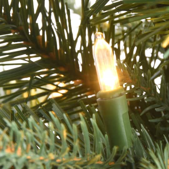 2ft. Pre-Lit Happy Hill Pine Artificial Christmas Tree, Warm White LED Lights